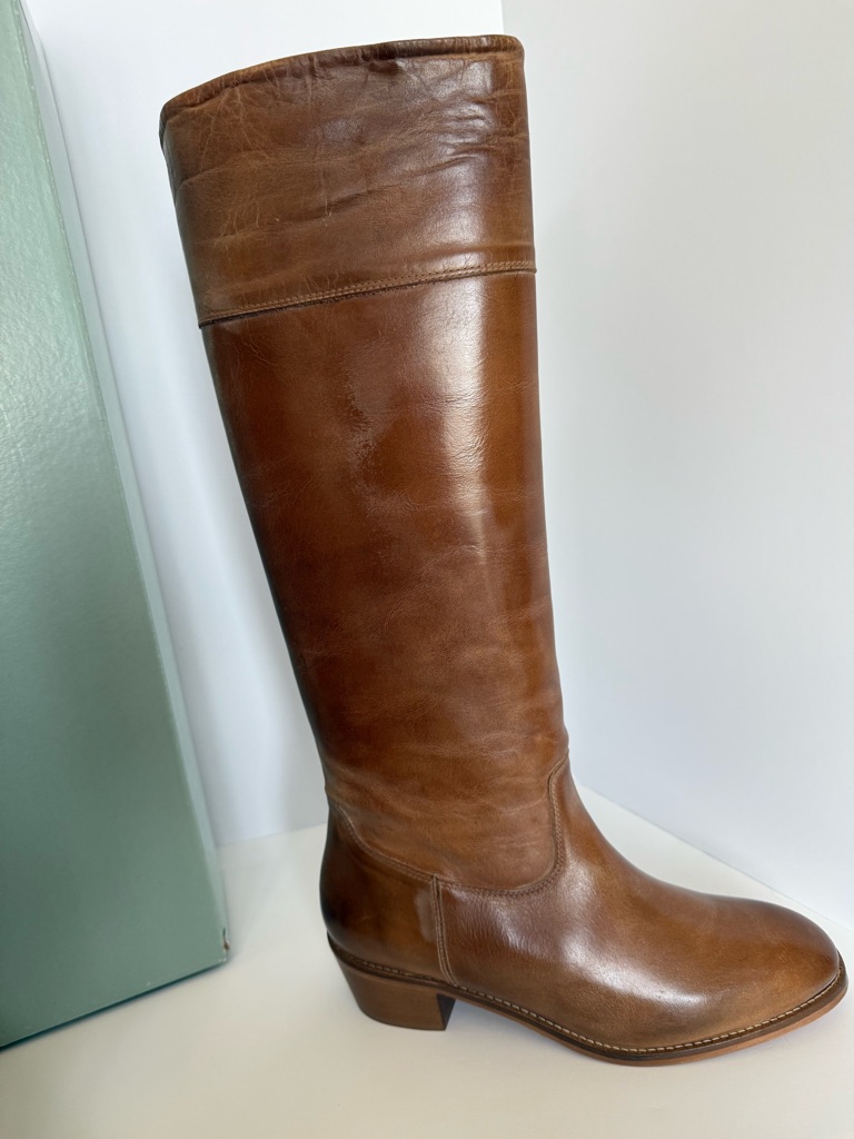 Dico Copenhagen Celina Cavalry Escovado Dark Tan Leather Boots, Size 40 — image 8 of 8